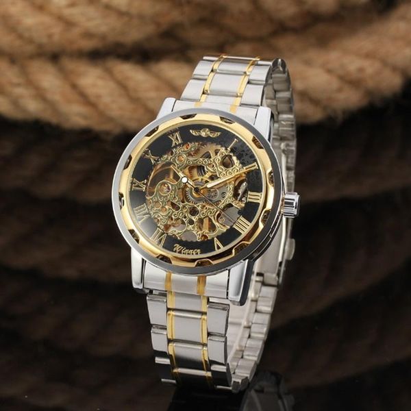 wristwatches men's watch luxury gold mechanical skeleton large dial quartz waterproof sport brand relogio masculino 2021, Slivery;brown
wristwatches men's watch luxury gold mechanical skeleton large dial quartz waterproof sport brand relogio masculino 2021, Slivery;brown