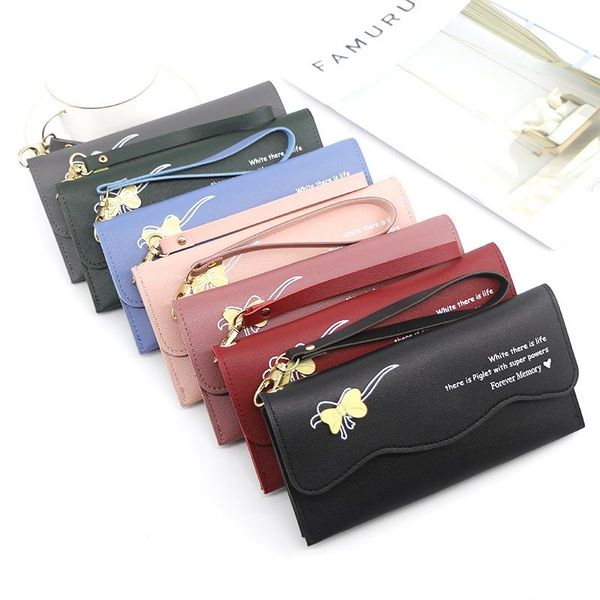 wallets women luxury clutch pink leather purse bow card holder long wallet zipper for ladies fashion designers coin burse, Red;black
wallets women luxury clutch pink leather purse bow card holder long wallet zipper for ladies fashion designers coin burse, Red;black