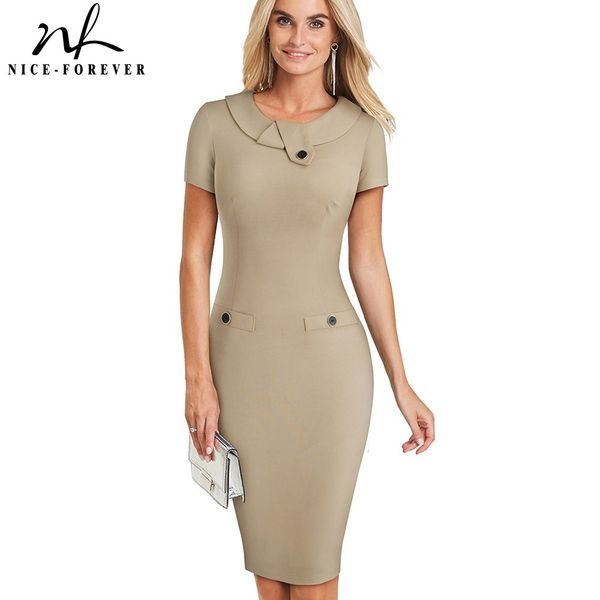 nice-forever vintage elegant solid color with button female work vestidos business bodycon office women sheath dress b511 210419, White
nice-forever vintage elegant solid color with button female work vestidos business bodycon office women sheath dress b511 210419, White
