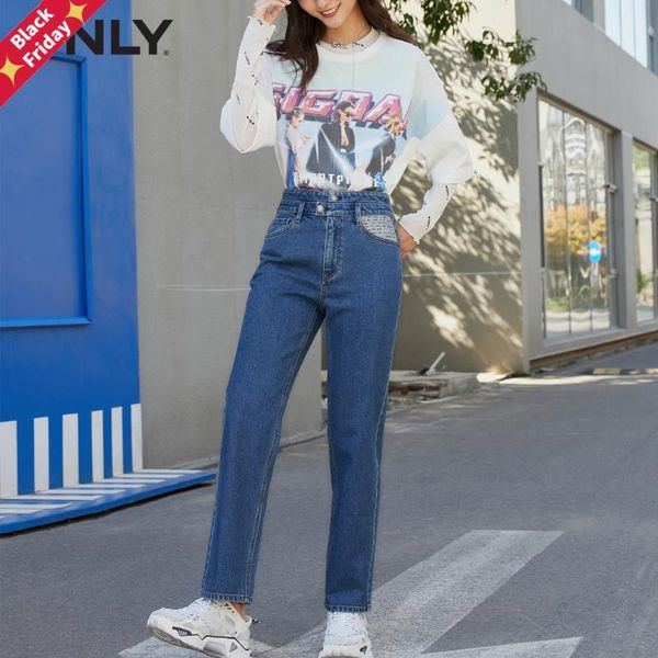 autumn button letters high waist slim straight cropped jeans women | 120349089 women's, Blue
autumn button letters high waist slim straight cropped jeans women | 120349089 women's, Blue