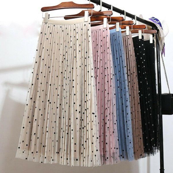 skirts women boho polka dot long maxi high waist summer pleated beach skirt clothing, Black
skirts women boho polka dot long maxi high waist summer pleated beach skirt clothing, Black