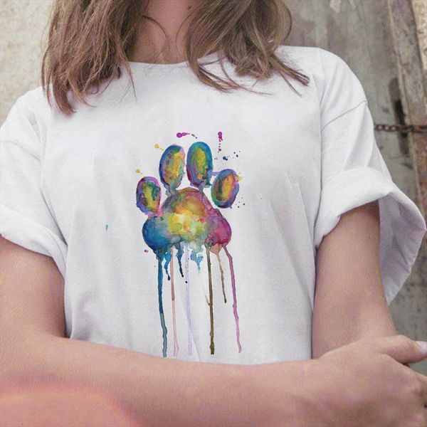 cool streetwear female white rainbow mens animal footprints print harajuku men and women summer tee femme, White;black
cool streetwear female white rainbow mens animal footprints print harajuku men and women summer tee femme, White;black