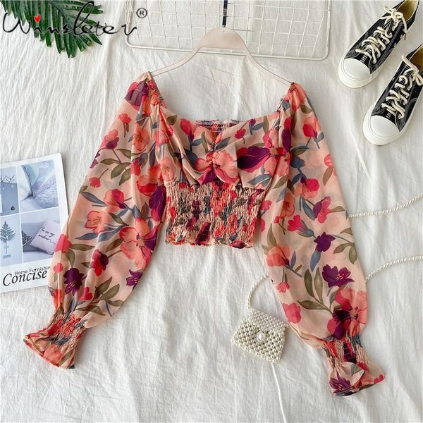 women's blouses & shirts floral chiffon shirt women ladies spring autumn slim short blouse long lantern sleeve square collar casual cro, White
women's blouses & shirts floral chiffon shirt women ladies spring autumn slim short blouse long lantern sleeve square collar casual cro, White