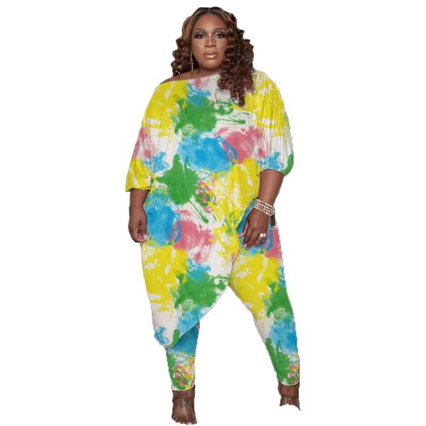 women's two piece pants autumn plus size loose two-piece suit fashion printed slanted shoulder spring and, White
women's two piece pants autumn plus size loose two-piece suit fashion printed slanted shoulder spring and, White