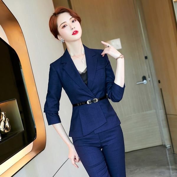 women's two piece pants spring autumn fashion long sleeve blazers and trousers office ladies coat work wear professional suit, White
women's two piece pants spring autumn fashion long sleeve blazers and trousers office ladies coat work wear professional suit, White