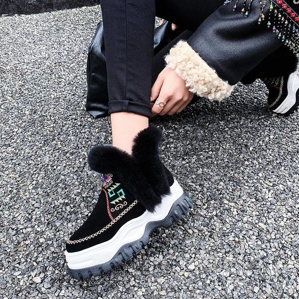 boots bottes femme snow women's winter shoes cow suede plush keep warm ankle mujer ea72, Black
boots bottes femme snow women's winter shoes cow suede plush keep warm ankle mujer ea72, Black