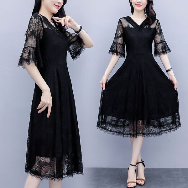 factoryangi with large women's fat slim mm waist and a new french v-neck dress in 2021 summer, Black;gray
factoryangi with large women's fat slim mm waist and a new french v-neck dress in 2021 summer, Black;gray