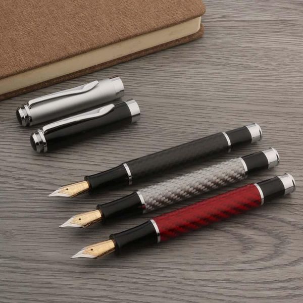 fountain pens quality carbon fiber metal pen classic 35 iridium nib stationery office school supplies golden ink
fountain pens quality carbon fiber metal pen classic 35 iridium nib stationery office school supplies golden ink