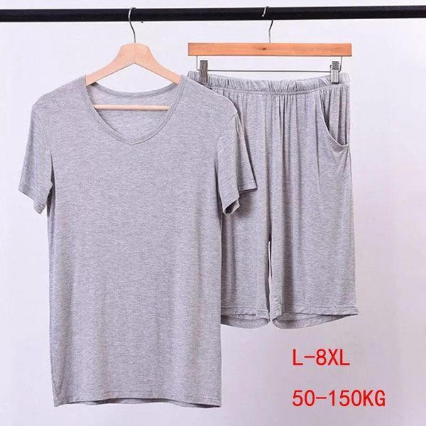 summer home wear set plus size 7xl 8xl 50-150kg men modal pajamas sets soft casual sleep short sleeve and shorts men's sleepwear, Black;brown
summer home wear set plus size 7xl 8xl 50-150kg men modal pajamas sets soft casual sleep short sleeve and shorts men's sleepwear, Black;brown