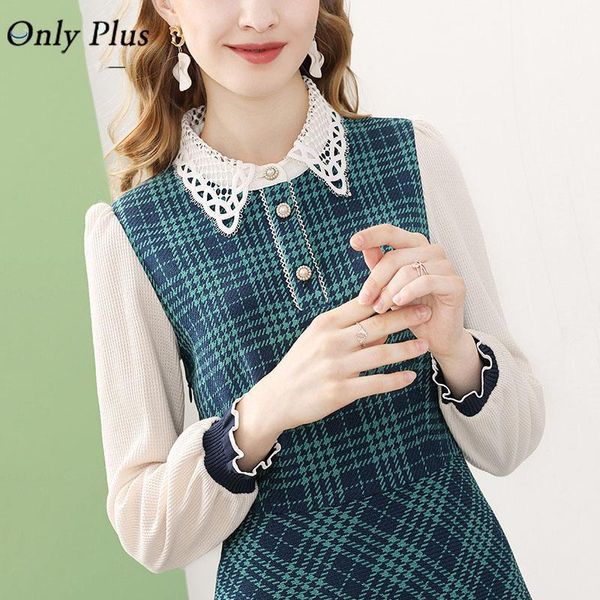 casual dresses itoolin winter green plaid dress knitted long sleeve splic lace o-neck women party warm woolen elegant slim, Black;gray
casual dresses itoolin winter green plaid dress knitted long sleeve splic lace o-neck women party warm woolen elegant slim, Black;gray