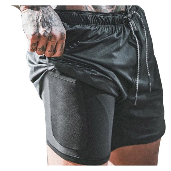 men's comfortable casual shorts double-layer color matching fitness sports quick-drying breathable shorts#g30, White;black 
men's comfortable casual shorts double-layer color matching fitness sports quick-drying breathable shorts#g30, White;black
