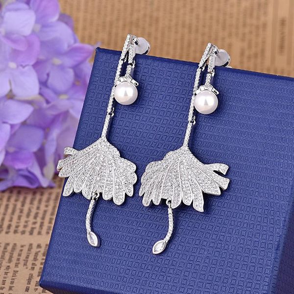dangle & chandelier tendy pearl fan earrings for women 2021 fashion leaf dangler zirconia jewelry wedding bridal luxury pendant earring, Silver
dangle & chandelier tendy pearl fan earrings for women 2021 fashion leaf dangler zirconia jewelry wedding bridal luxury pendant earring, Silver