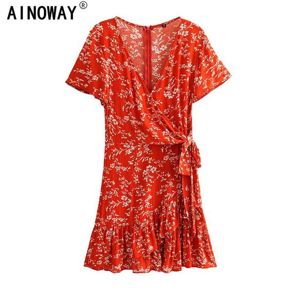 casual dresses vintage chic women short sleeve cross wrap floral print beach bohemian mini dress ladies rayon cotton boho vestidos, Black;gray 
casual dresses vintage chic women short sleeve cross wrap floral print beach bohemian mini dress ladies rayon cotton boho vestidos, Black;gray
