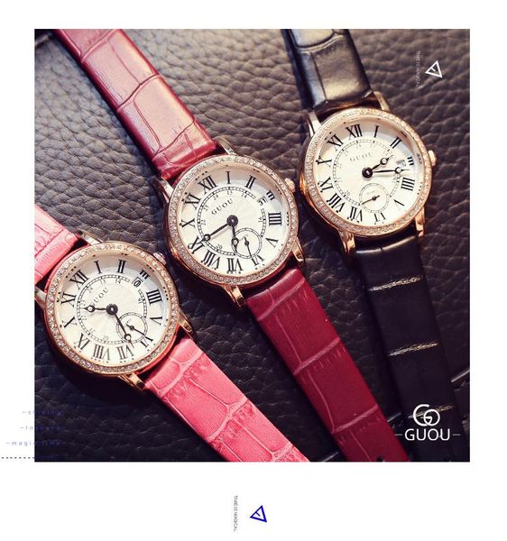 style fashion ladies watch douyin retro roman dial quartz calendar wristwatches, Slivery;brown
style fashion ladies watch douyin retro roman dial quartz calendar wristwatches, Slivery;brown