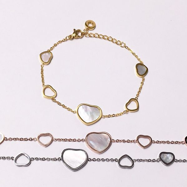 white shell charms link bracelets for women fashion gold color girls heart love birthday gift bracelet drop, Golden;silver
white shell charms link bracelets for women fashion gold color girls heart love birthday gift bracelet drop, Golden;silver