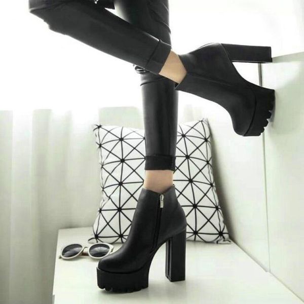 boots 2021 ultra high heels shoes woman female round toe thick heel platform women ankle, Black
boots 2021 ultra high heels shoes woman female round toe thick heel platform women ankle, Black