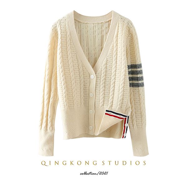 men's and women's tb college style 2021 autumn winter new ribbon twist knit cardigan lazy sweater coat women, White;black
men's and women's tb college style 2021 autumn winter new ribbon twist knit cardigan lazy sweater coat women, White;black