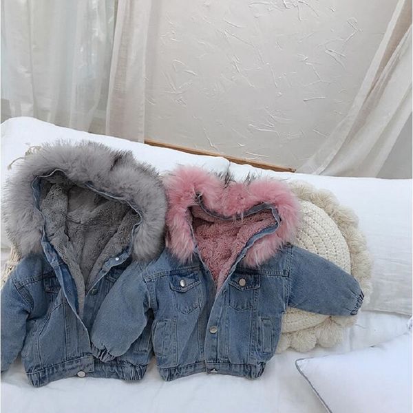 winter baby girls jacket denim coats for girls fur collar denim jackets for kids clothes plus velvet thicken warm child outwear, Blue;gray
winter baby girls jacket denim coats for girls fur collar denim jackets for kids clothes plus velvet thicken warm child outwear, Blue;gray
