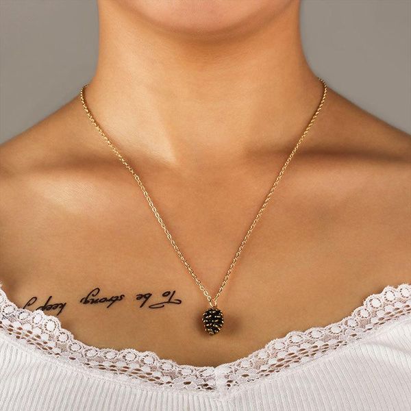 chains fashion minimalist necklace pine cones shaped pendant gold color cute charm for women jewelry gift, Silver
chains fashion minimalist necklace pine cones shaped pendant gold color cute charm for women jewelry gift, Silver