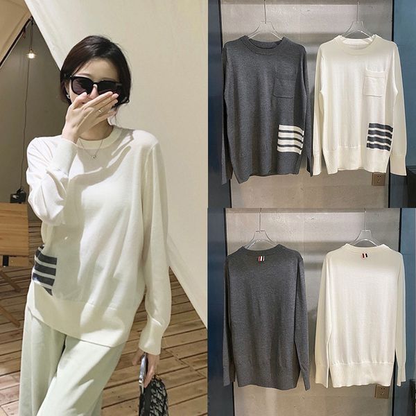 2021 new soft fog through shirt tb early autumn pullover loose commuter round neck long sleeve wool versatile top, White
2021 new soft fog through shirt tb early autumn pullover loose commuter round neck long sleeve wool versatile top, White