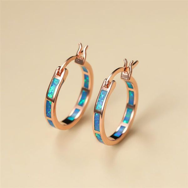 hoop & huggie luxury female blue opal jewelry classic rose gold color wedding earrings for women vintage bride round big, Golden;silver
hoop & huggie luxury female blue opal jewelry classic rose gold color wedding earrings for women vintage bride round big, Golden;silver