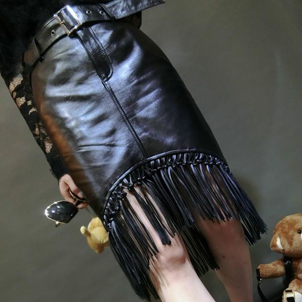 skirts women's skirt 100% sheepskin leather women black midi womens tassel spring autumn 2021 faldas mujer moda pph2722
skirts women's skirt 100% sheepskin leather women black midi womens tassel spring autumn 2021 faldas mujer moda pph2722
