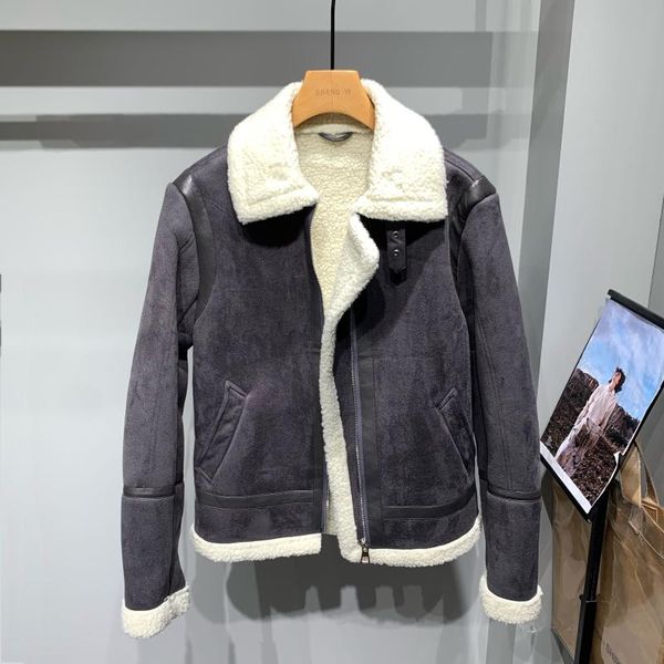 men's fur & faux autumn and winter korean version of the trend one-piece slim leather jacket collar thick jacke, Black
men's fur & faux autumn and winter korean version of the trend one-piece slim leather jacket collar thick jacke, Black