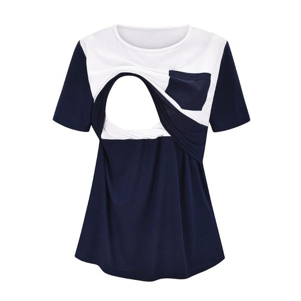 maternity & tees women nursing women's short sleeve breastfeeding blouse patchwork casual t-shirt clothes for pregnant zm, White
maternity & tees women nursing women's short sleeve breastfeeding blouse patchwork casual t-shirt clothes for pregnant zm, White