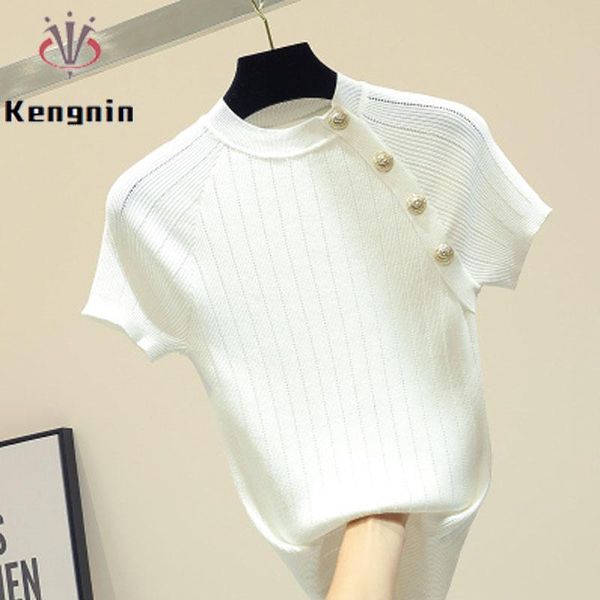 short sleeve tees 2021 spring summer women knitted white black color pullovers button design ladies jumper size women's sweaters
short sleeve tees 2021 spring summer women knitted white black color pullovers button design ladies jumper size women's sweaters