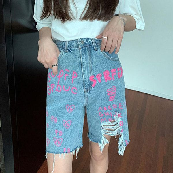 summer women graffiti lettter print high waist loose straight leg ripped hole denim pant jeans boyfriend fashion jogger women's, Blue
summer women graffiti lettter print high waist loose straight leg ripped hole denim pant jeans boyfriend fashion jogger women's, Blue