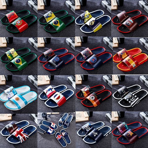 soccer club football star sports slippers brand designer mens rubber sandals beach slide non-slip flip flops indoor outdoor shoes size 40-45, Black
soccer club football star sports slippers brand designer mens rubber sandals beach slide non-slip flip flops indoor outdoor shoes size 40-45, Black