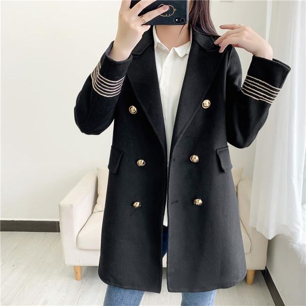 women's wool & blends mid-length handmade woolen coat black double-sided cashmere jacket for female coats woman winter double breasted
women's wool & blends mid-length handmade woolen coat black double-sided cashmere jacket for female coats woman winter double breasted
