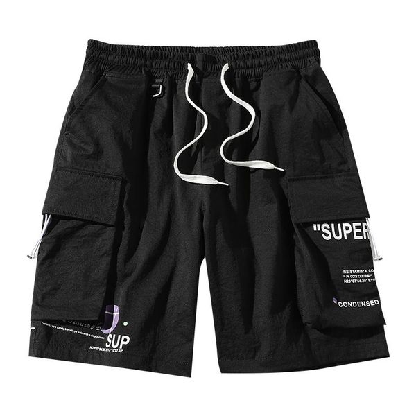men's shorts summer casual men brand fashion wild beach letter print trend knee length pants male cargo, White;black
men's shorts summer casual men brand fashion wild beach letter print trend knee length pants male cargo, White;black