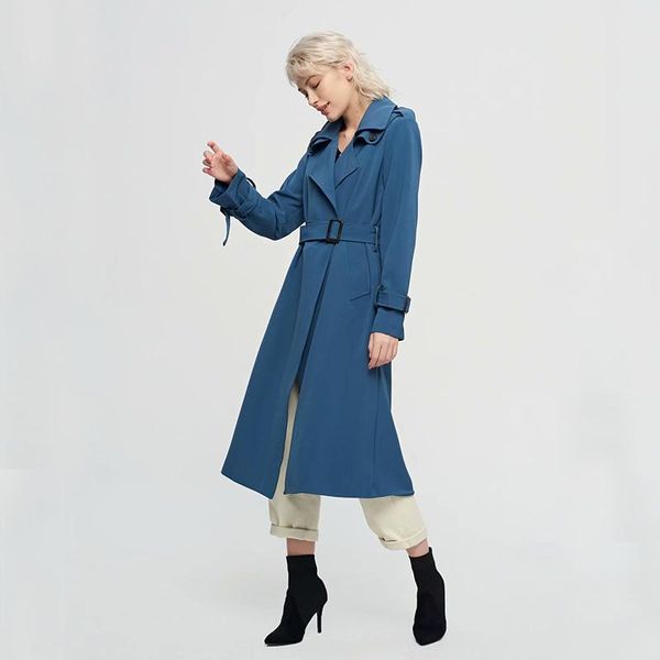 women's trench coats autumn 2021 turndown collar long coat women slim belt cloak vintage windbreaker business outwear blue, Tan;black
women's trench coats autumn 2021 turndown collar long coat women slim belt cloak vintage windbreaker business outwear blue, Tan;black