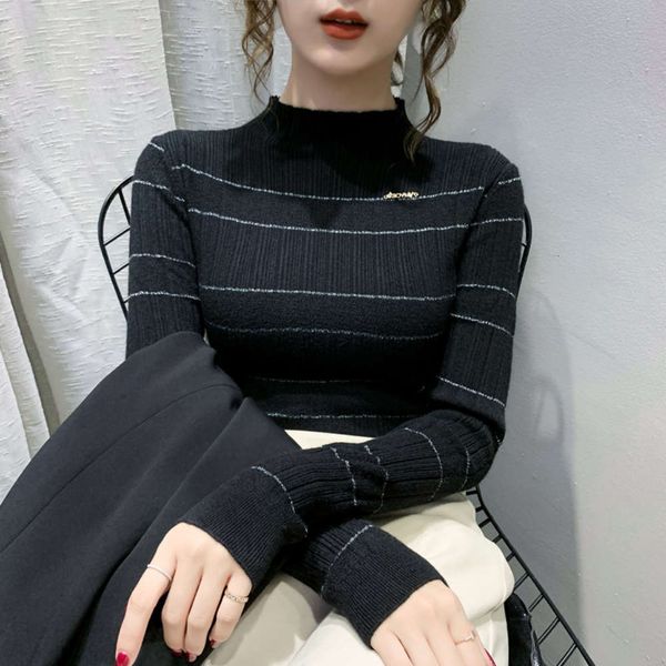 women's sweaters tees sweater half turtleneck bottom shirt with thickened autumn and winter clothing 8yhi, White;black
women's sweaters tees sweater half turtleneck bottom shirt with thickened autumn and winter clothing 8yhi, White;black