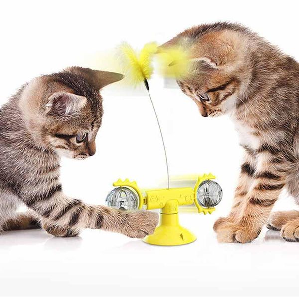 cat toys 1 set funny toy for cats kitten meow planet turns windmill blue chasing with catnip pet products drop