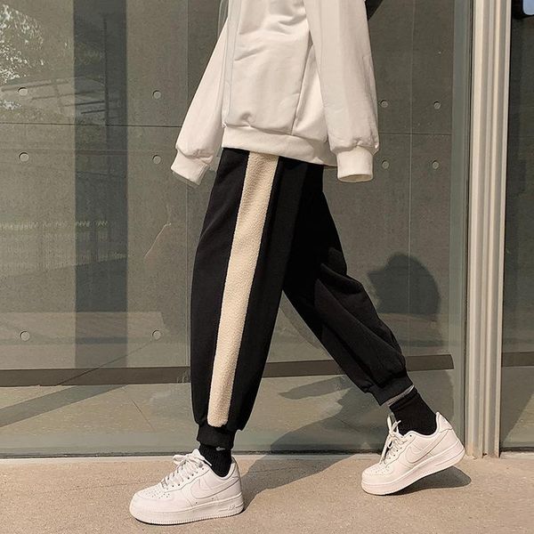 men's pants plus velvet autumn and winter korean version of the trend foot casual trousers wild color matching thickened, Black
men's pants plus velvet autumn and winter korean version of the trend foot casual trousers wild color matching thickened, Black
