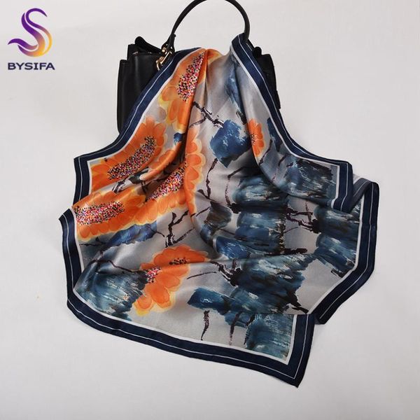 scarves bysifa| orange blue sunflower pure silk square printed 70*70cm elegant 100% natural neck scarf women fall, Blue;gray
scarves bysifa| orange blue sunflower pure silk square printed 70*70cm elegant 100% natural neck scarf women fall, Blue;gray