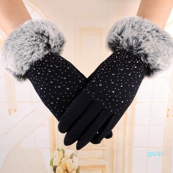 five fingers gloves 1pair women cotton fuzzy gypsophila non-fleece fur with warm diamond mittens for h1t51, Blue;gray
five fingers gloves 1pair women cotton fuzzy gypsophila non-fleece fur with warm diamond mittens for h1t51, Blue;gray