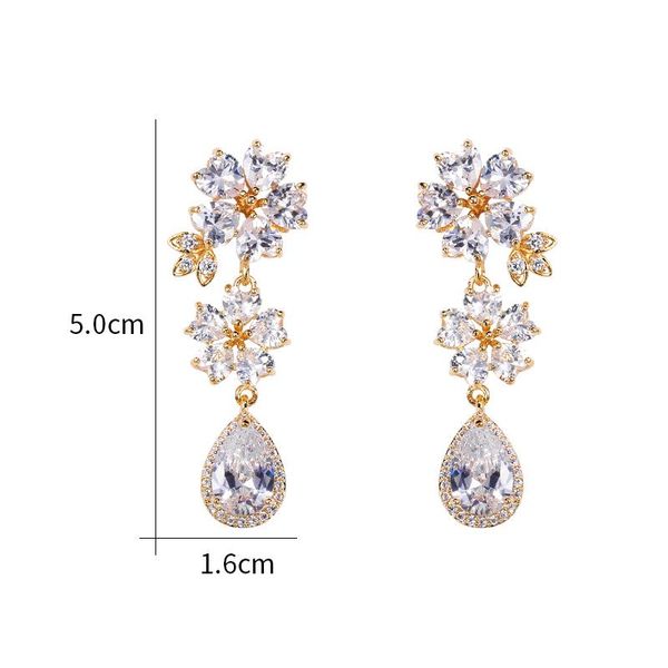 arrival flower and teardrop cubic zirconia crystal cz zircon wedding earrings for women bride dangle & chandelier, Silver
arrival flower and teardrop cubic zirconia crystal cz zircon wedding earrings for women bride dangle & chandelier, Silver