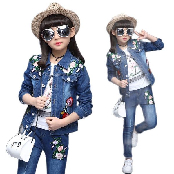 spring & autumn cowboy girl sets 2021 korean version flowers embroidery clothes for teens two-piece casual childrens clothing, White
spring & autumn cowboy girl sets 2021 korean version flowers embroidery clothes for teens two-piece casual childrens clothing, White