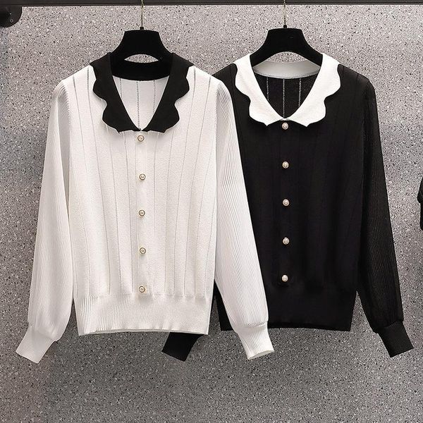 women's polos 2021 spring autumn plus size white korean knit shirts women fashion design loose sweater bouse pullover long sleeve zh15
women's polos 2021 spring autumn plus size white korean knit shirts women fashion design loose sweater bouse pullover long sleeve zh15