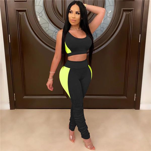 women's tracksuits summer patchwork two pieces women lady vest+pants clothes sleeveless low-cut leggings slim elastic casual fitness t, Gray
women's tracksuits summer patchwork two pieces women lady vest+pants clothes sleeveless low-cut leggings slim elastic casual fitness t, Gray