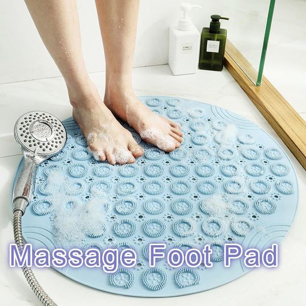 55cm round pvc non-slip bathroom mat silicone shower bath foot brush dead skin point bead pad massage mats
55cm round pvc non-slip bathroom mat silicone shower bath foot brush dead skin point bead pad massage mats