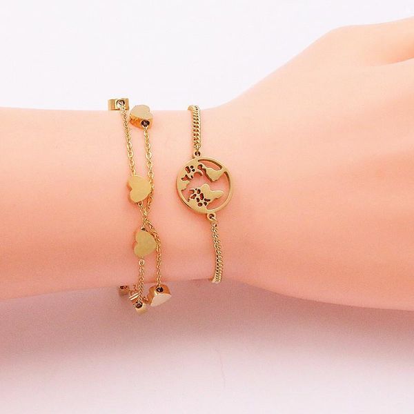 mavis hare gold stainless steel love & bracelet set with 15mm the bracelet and love heart chain1, Black
mavis hare gold stainless steel love & bracelet set with 15mm the bracelet and love heart chain1, Black
