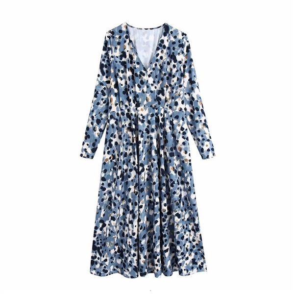 casual dresses women sprint autumn fashion painting dot print blue long female sleeve v-neck high waist pleated dress zxlz, Black;gray
casual dresses women sprint autumn fashion painting dot print blue long female sleeve v-neck high waist pleated dress zxlz, Black;gray