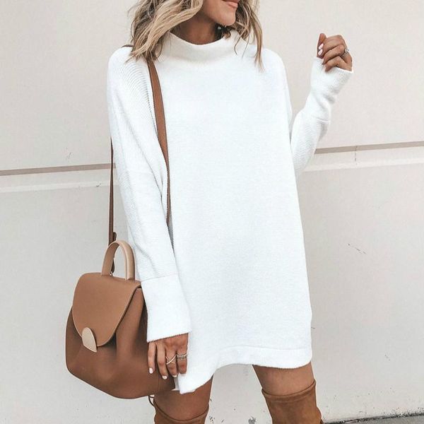 casual dresses ladies turtleneck mini dress autumn winter solid color long sleeve women straight loose vestidos, Black;gray
casual dresses ladies turtleneck mini dress autumn winter solid color long sleeve women straight loose vestidos, Black;gray