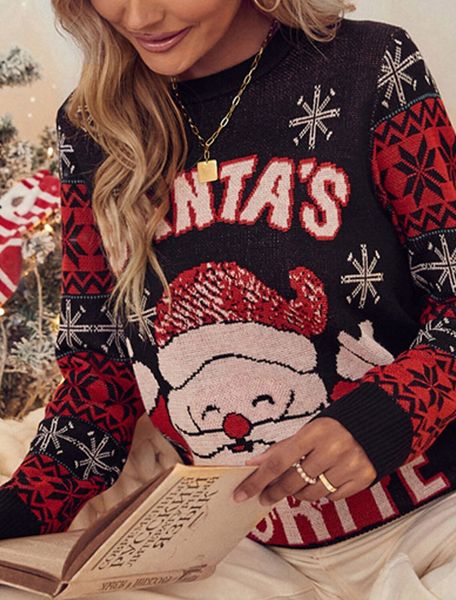 women's sweater christmas pullover ugly sweater knitted geometric letter stylish casual soft long sleeve cardigans crew neck fall winte, White;black
women's sweater christmas pullover ugly sweater knitted geometric letter stylish casual soft long sleeve cardigans crew neck fall winte, White;black