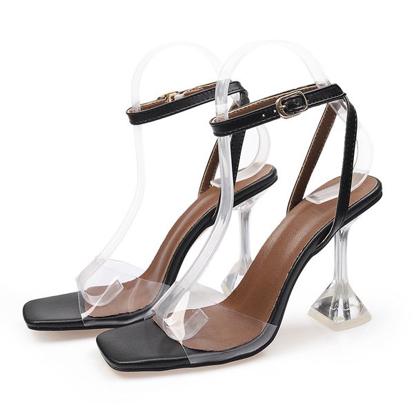 Women Sandal High Heels Transparent Square Toe Ladies Shoes Pumps Transparent Fashion Pvc Female Sandals Plus Size Ankle Strap, Qbu
Women Sandal High Heels Transparent Square Toe Ladies Shoes Pumps Transparent Fashion Pvc Female Sandals Plus Size Ankle Strap, Qbu