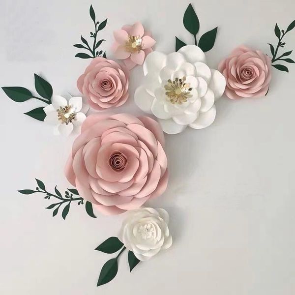 kids girl room wall decoration quality paper flowers 7pcs handmade half-diy pink decor baby vintage decorative objects & figurines
kids girl room wall decoration quality paper flowers 7pcs handmade half-diy pink decor baby vintage decorative objects & figurines